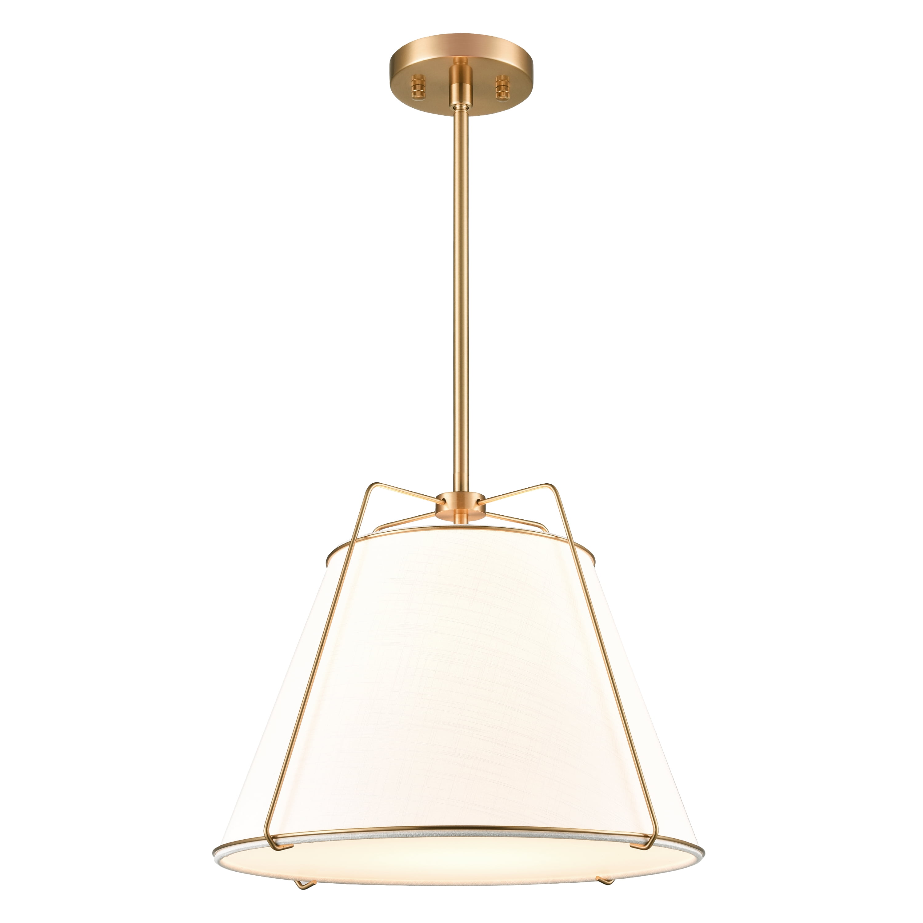 Elegant 64'' Antique Brass Drum Chandelier with Adjustable Rod