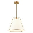 thumbnail image 1 of Light Society Emilio 15" Chandelier in Antique Brass/White, 1 of 17