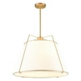 thumbnail image 1 of Light Society Emilio 22" Chandelier in Antique Brass/White, 1 of 17