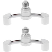 Light Socket Splitter - 2pcs 2 in 1 Bulbs Socket Splitter E27 Dual Heads Lamp Holder for Home, Garage, Warehouse, Basement Use