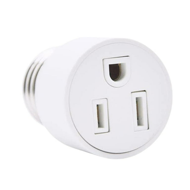 Light Socket To Plug Adapter Outlet Plug Converter E26 Bulb Socket