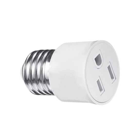 Light Socket to Plug Adapter 2 Prong E26/ E27 Light Outlet Adapter
