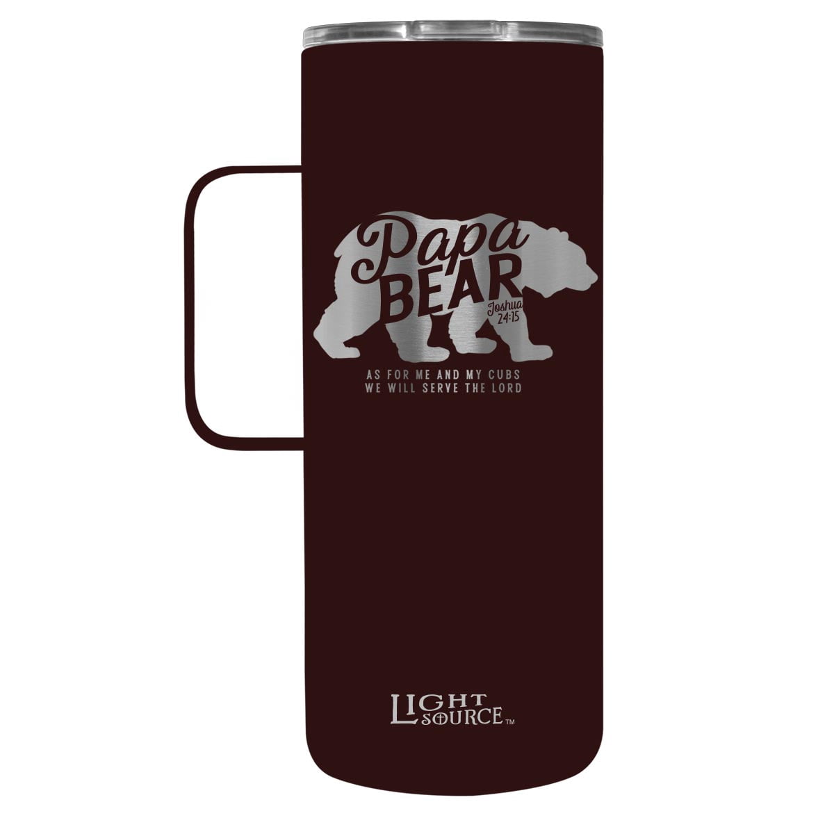 Light Source 22 oz Stainless Steel Mug With Handle Papa Bear - Walmart.com