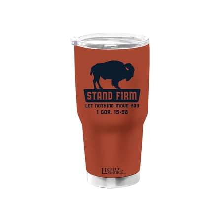 Light Source 30 oz. Stainless Steel Tumbler - Stand Firm - Orange