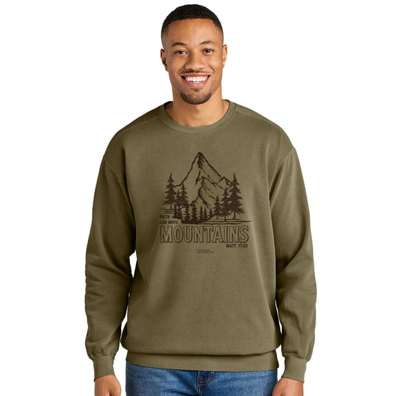 Light Source Mens Sweatshirt Mountains, Khaki, XL