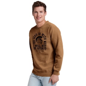 Light Source Mens Sweatshirt Not Afraid, Golden Pecan, 3X