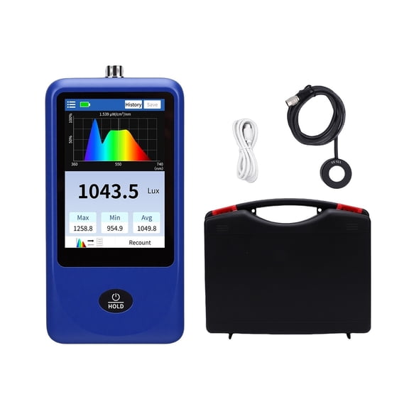 Light Spectrum Meter Handheld Spectrometer Illuminometer Curve Display 1 Million Lx Range Measure Spectral Illuminance Meter ,Convenient