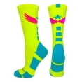 thumbnail image 1 of Light Speed Athletic Crew Socks (Neon Yellow/Electric Blue/Neon Pink, Small), 1 of 2