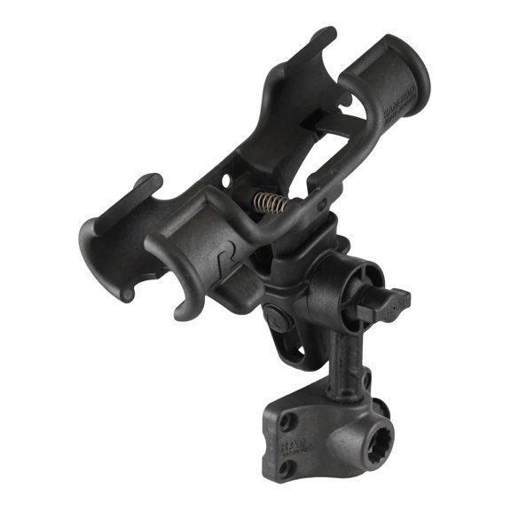 Light-Speed Holder w/ 4" Long Spline Post & Bulkhead/Flat Surface Mounting Base