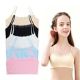 thumbnail image 1 of Light Sport Crop Cami Bras 8-12Teen Student Girl Teens Bra Sports Cami Bra Elastic Shoulder Straps Running Bra Solid, 1 of 5