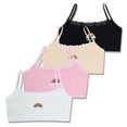 thumbnail image 1 of Light Sport Crop Cami Bras 8-12Teen Student Girl Teens Bra Sports Cami Bra Elastic Shoulder Straps Running Bra Solid, 1 of 4