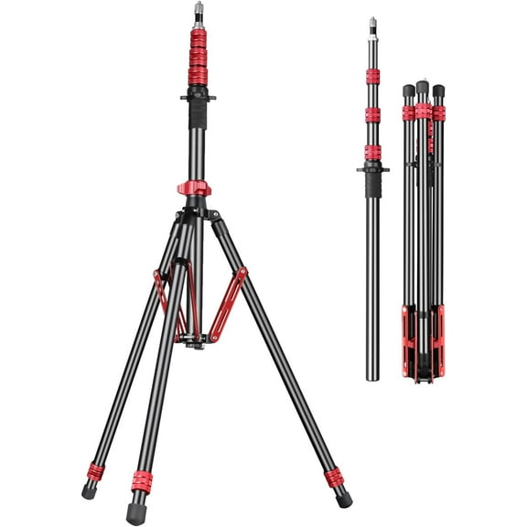 Light Stand , Adjustable Tripod Stand for Photography, 260cm/102inch Studio Sturdy Tripod for Speedlite Flash Softbox Strobe Light Camera with Carrying Bag