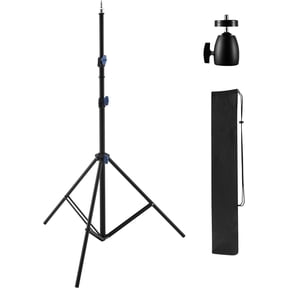 Light Stand Photography, 10ft/305cm Adjustable Alloy Tripod Stand | 360? Ball , 1/4" Screw Mount, Quick Release Locks, Foldable Design for Studio, LED Light, Strobe, Softbox, Ring Light