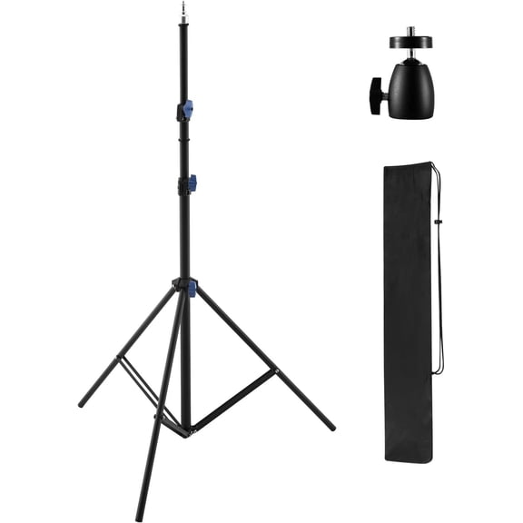 Light Stand Photography, 10ft/305cm Adjustable Alloy Tripod Stand | 360? Ball , 1/4" Screw Mount, Quick Release Locks, Foldable Design for Studio, LED Light, Strobe, Softbox, Ring Light