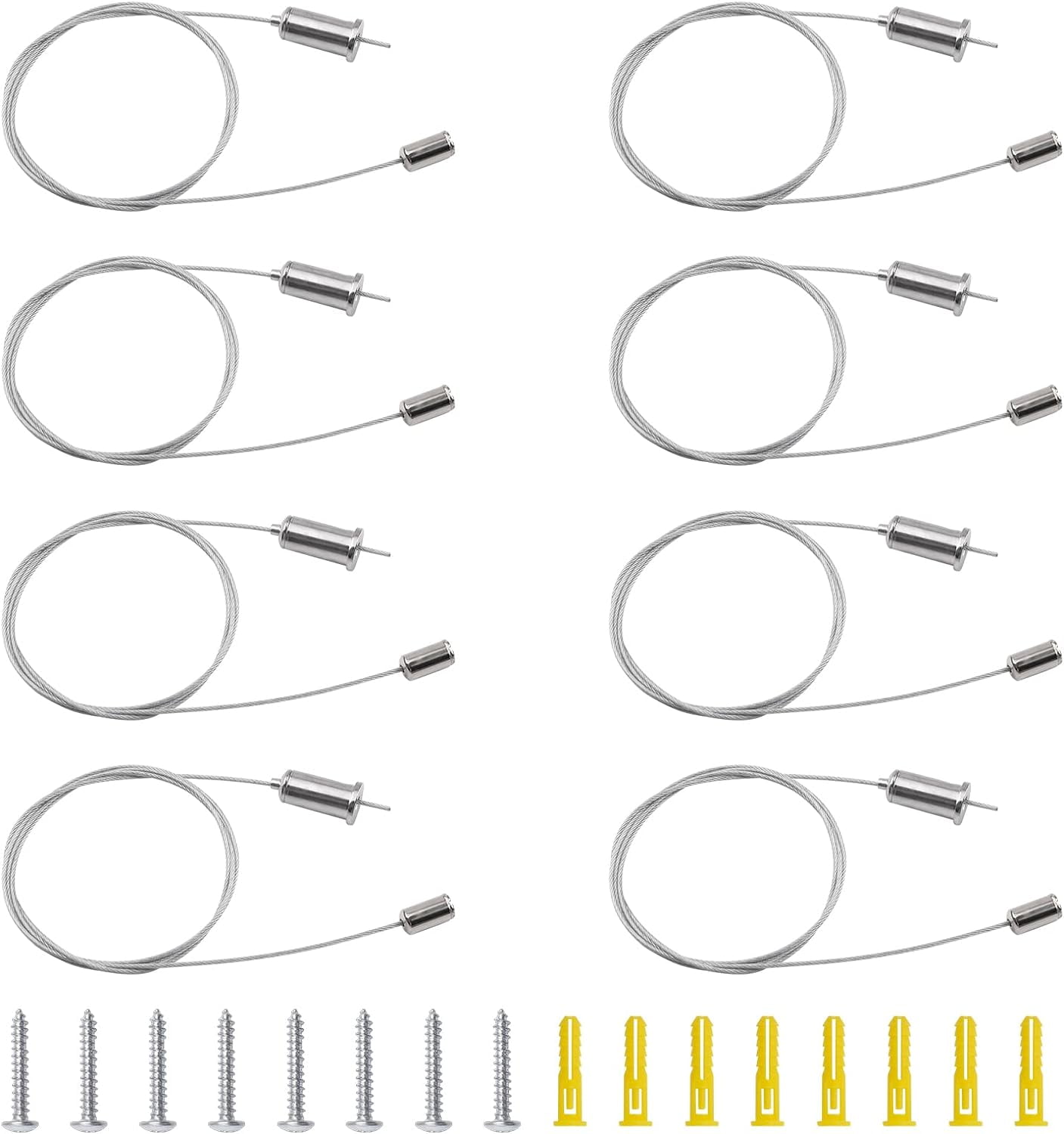 Light Suspension Kit, 8PCS Adjustable Steel Light Suspension Cables Kit