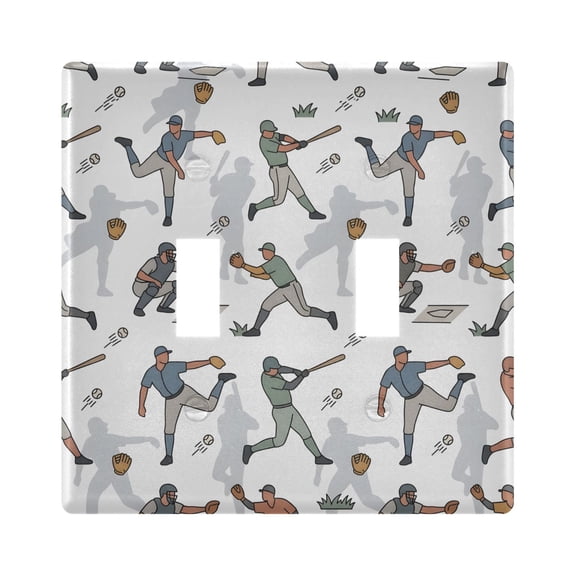 Light Switch Cover Baseball Plates Faceplate Decorative Switch Plate for Bedroom Home Decor
