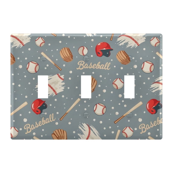 Light Switch Cover Baseball Plates Faceplate Decorative Switch Plate for Bedroom Home Decor