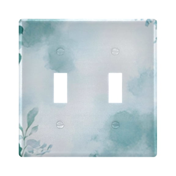 Light Switch Cover Blue Green Tree Branches Plates Faceplate Decorative Switch Plate for Bedroom Home Decor
