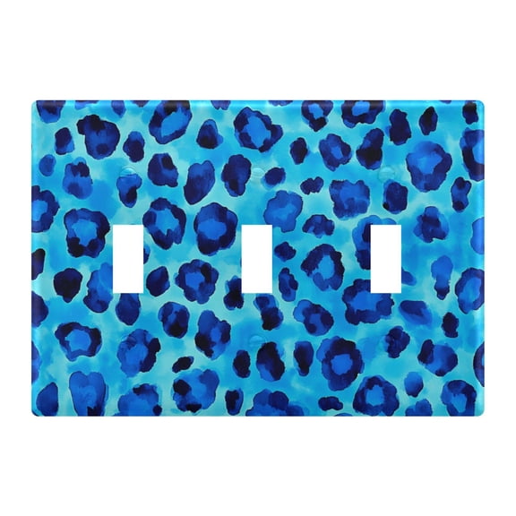 Light Switch Cover Blue Leopard Plates Faceplate Decorative Switch Plate for Bedroom Home Decor