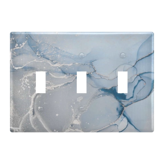 Light Switch Cover Blue Marble Plates Faceplate Decorative Switch Plate for Bedroom Home Decor