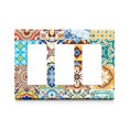 thumbnail image 1 of Light Switch Cover Bohemian Tribal 3 Gang Decorative Switch Face Wall Plate Rustic Retro Switchplate Faceplate for Living Room Kitchen, 1 of 6
