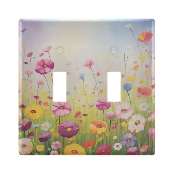 Light Switch Cover Brightly Bushes Plates Faceplate Decorative Switch Plate for Bedroom Home Decor