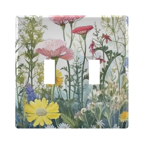 Light Switch Cover Brightly Coloured Bushes Plates Faceplate Decorative Switch Plate for Bedroom Home Decor
