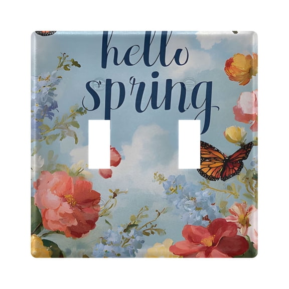 Light Switch Cover Butterfly Bird Flower Plates Faceplate Decorative Switch Plate for Bedroom Home Decor