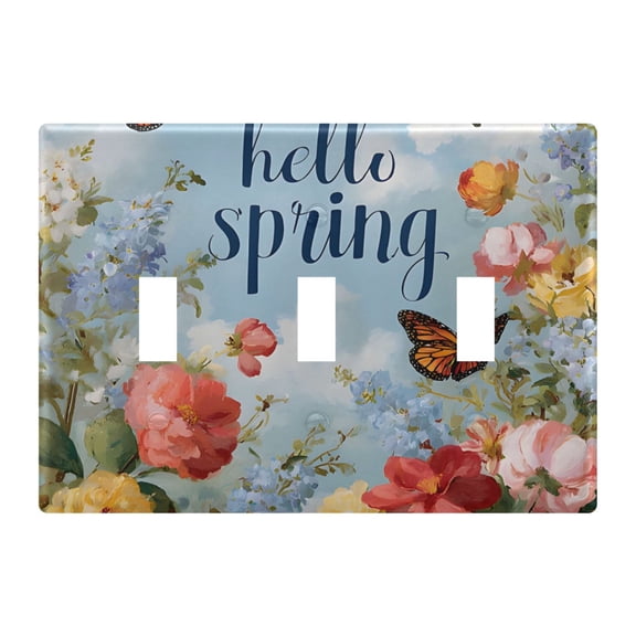 Light Switch Cover Butterfly Bird Flower Plates Faceplate Decorative Switch Plate for Bedroom Home Decor