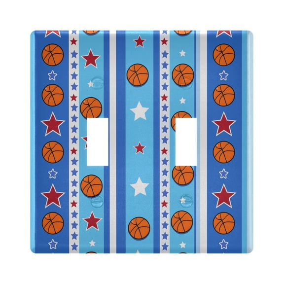 Light Switch Cover Cartoon Basketball Star Plates Faceplate Decorative Switch Plate for Bedroom Home Decor