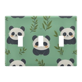 Light Switch Cover Cartoon Cute Panda Plates Faceplate Decorative Switch Plate for Bedroom Home Decor