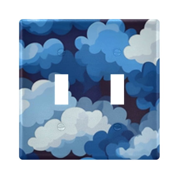 Light Switch Cover Cascading Blue Clouds Plates Faceplate Decorative Switch Plate for Bedroom Home Decor