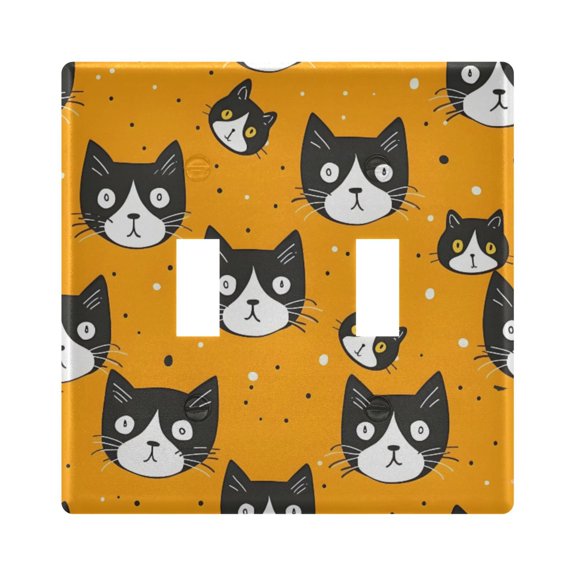 Light Switch Cover Cat Cartoon Plates Faceplate Decorative Switch Plate for Bedroom Home Decor