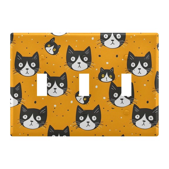 Light Switch Cover Cat Cartoon Plates Faceplate Decorative Switch Plate for Bedroom Home Decor