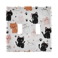 thumbnail image 1 of Light Switch Cover Cat and Paw Prints Plates Faceplate Decorative Switch Plate for Bedroom Home Decor, 1 of 7