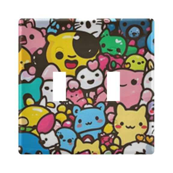 Light Switch Cover Cute Cartoon Characters Plates Faceplate Decorative Switch Plate for Bedroom Home Decor