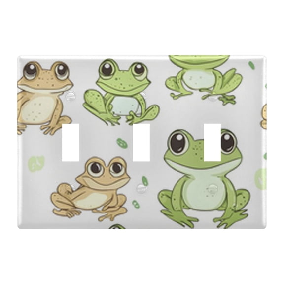 Light Switch Cover Cute Cartoon Frog Plates Faceplate Decorative Switch Plate for Bedroom Home Decor