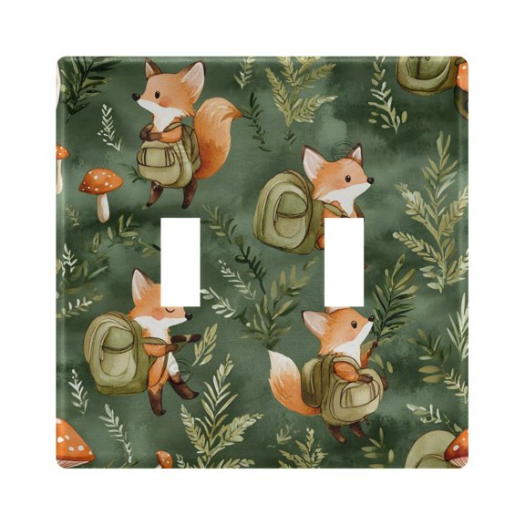 Light Switch Cover Cute Fox Plates Faceplate Decorative Switch Plate for Bedroom Home Decor