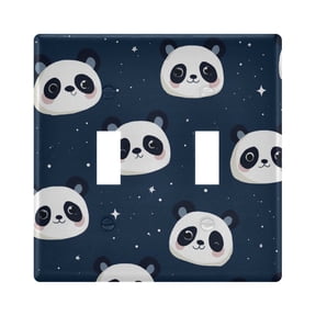 Light Switch Cover Cute Panda Head Plates Faceplate Decorative Switch Plate for Bedroom Home Decor