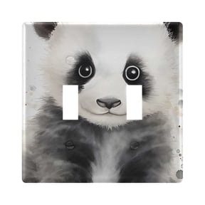 Light Switch Cover Cute Panda Plates Faceplate Decorative Switch Plate for Bedroom Home Decor