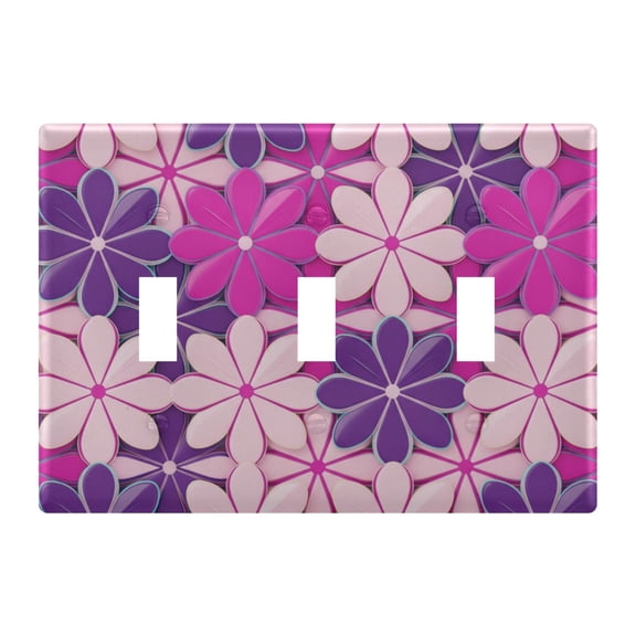 Light Switch Cover Dahlia Flower Print Plates Faceplate Decorative Switch Plate for Bedroom Home Decor