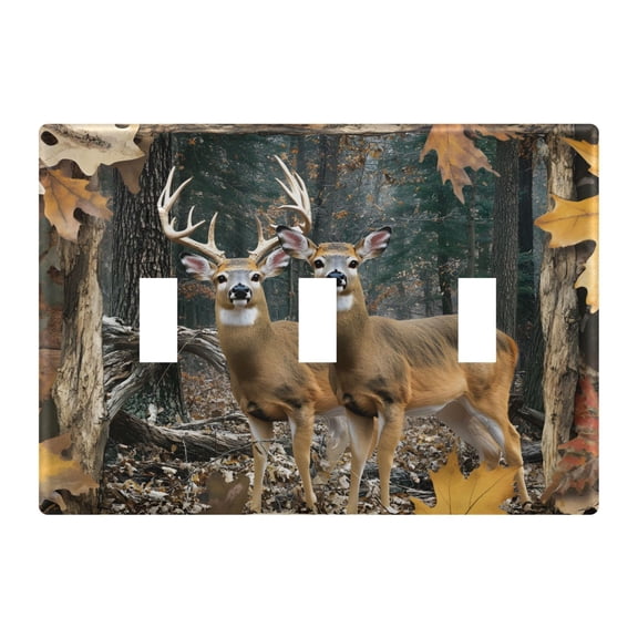 Light Switch Cover Deer Woods Plates Faceplate Decorative Switch Plate for Bedroom Home Decor