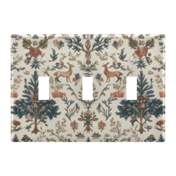 Light Switch Cover Deer and Pine Print Plates Faceplate Decorative Switch Plate for Bedroom Home Decor