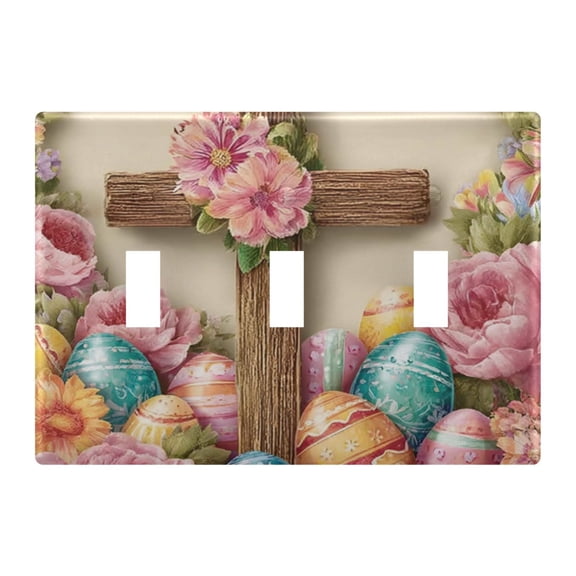 Light Switch Cover Easter Cross Plates Faceplate Decorative Switch Plate for Bedroom Home Decor