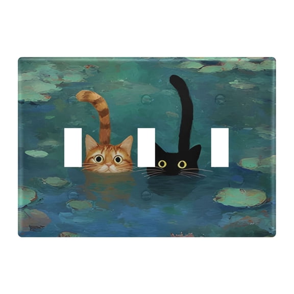 Light Switch Cover Funny Cat Plates Faceplate Decorative Switch Plate for Bedroom Home Decor