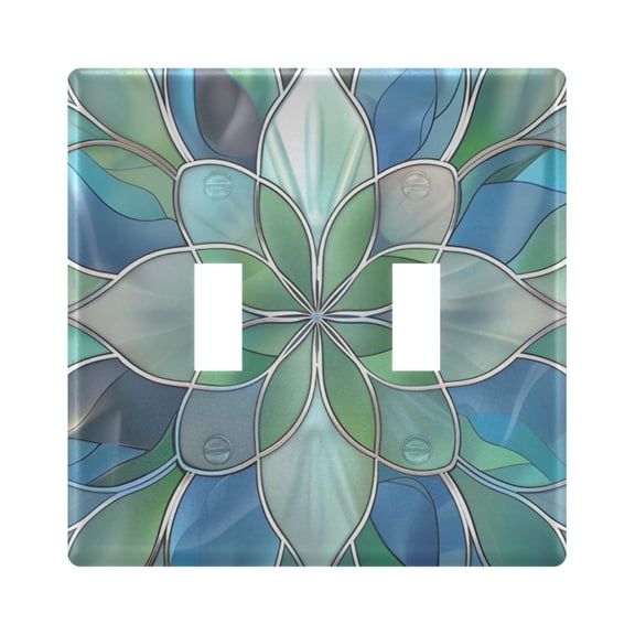 Light Switch Cover Glass Flower Plates Faceplate Decorative Switch Plate for Bedroom Home Decor