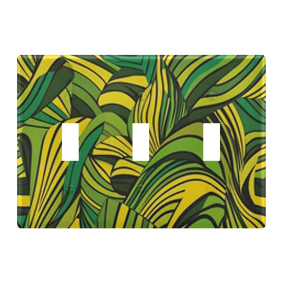 Light Switch Cover Green and Yellow Color Plates Faceplate Decorative Switch Plate for Bedroom Home Decor