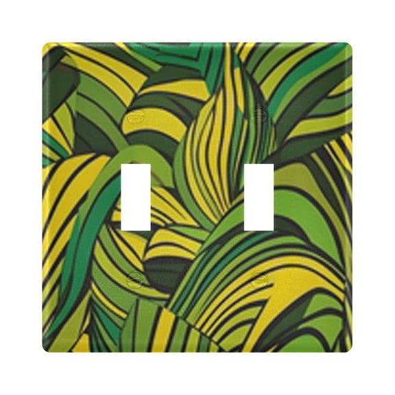 Light Switch Cover Green and Yellow Color Plates Faceplate Decorative Switch Plate for Bedroom Home Decor