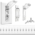 thumbnail image 1 of Light Switch Cover Guard, 2 Pack Clear Light Switch Lock, Light Switch Guard, Child Proof Light Switch Cover, Prevent Accidental ON/OFF from Kids, Pets, Bumps,Includes Screws, 1 of 7