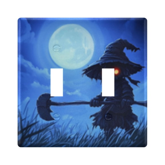 Light Switch Cover Halloween Cartoon Scarecrow Plates Faceplate Decorative Switch Plate for Bedroom Home Decor